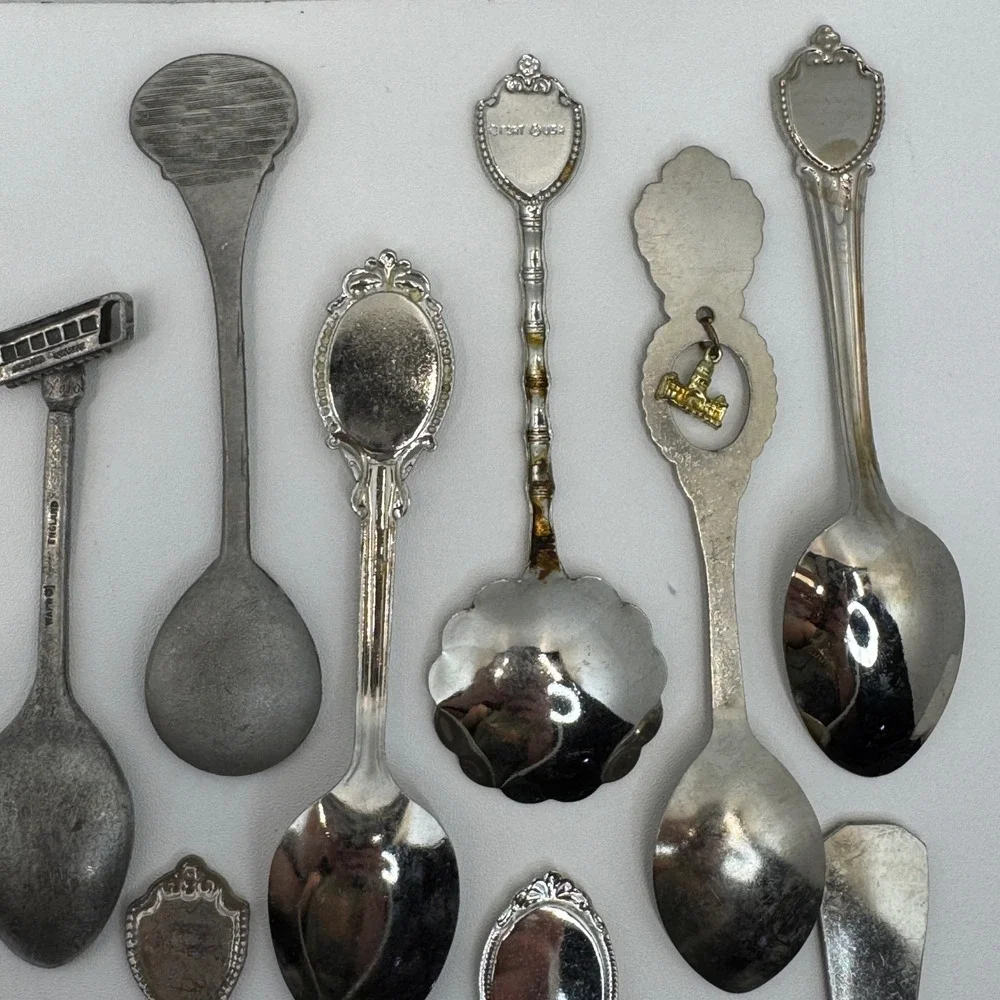 Vtg Souvenir Spoon Lot 22 State Landmark Travel USA Silverplate‎ Collectible